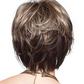 Women High Temperature Silk Short Hair Wig for Everyday Wear