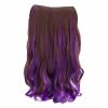 One-piece Two Tone Clip-on Hairpieces 5 Clips 20" - Brown/Purple