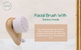 Natural Bamboo Facial Cleansing Brush - Eco-Friendly Manual Exfoliating Face Scrubber with Superfine Soft Bristles for Deep Pore Cleansing & Blackhead