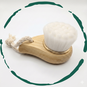 Natural Bamboo Facial Cleansing Brush - Eco-Friendly Manual Exfoliating Face Scrubber with Superfine Soft Bristles for Deep Pore Cleansing & Blackhead