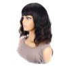 Short Wavy Hair With Side-Swept Bangs for Women's