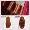 Hair Waver Iron Beach Waver Wand Hair Crimper Hair Waver Barrel Curling Iron 1 Inch PTC Heater Auto Shut-Off Adjustable Easy Shap Long Lasting Heat Du