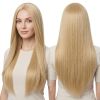 Versatile Center-Parted Long Straight Wig for Women's