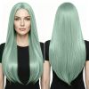 Versatile Center-Parted Long Straight Wig for Women's