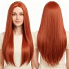 Versatile Center-Parted Long Straight Wig for Women's