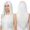 Versatile Center-Parted Long Straight Wig for Women's