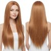 Versatile Center-Parted Long Straight Wig for Women's