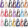 Versatile Center-Parted Long Straight Wig for Women's